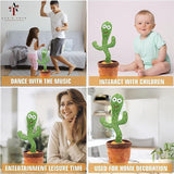 Ava's Toys Dancing Cactus Toy – Talking Cactus Toy for Boys and Girls – Singing Cactus Toy Repeat What You Say – Singing, Dancing, Voice Recording Plush Learning Toys