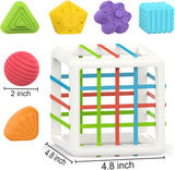 Montessori Learning Cube: Shape Sorter, Sensory Toy for 1 Year Olds