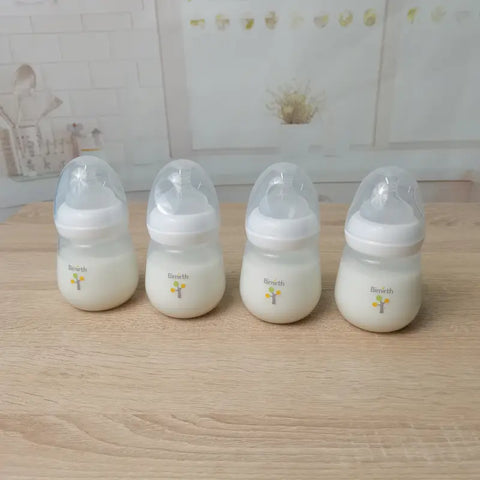 10-Pack Bimirth 180ml Wide-Bore Baby Bottles – BPA-Free, Leakproof, Microwave-Safe Bag Included – Perfect for Feeding & Cleaning