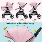 Luxury 2-in-1 Baby Stroller: Premium Comfort, Safe & Stylish