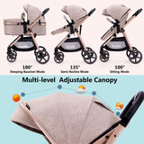 Luxury 2-in-1 Baby Stroller: Premium Comfort, Safe & Stylish