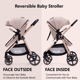 Luxury 2-in-1 Baby Stroller: Premium Comfort, Safe & Stylish