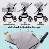 Luxury 2-in-1 Baby Stroller: Premium Comfort, Safe & Stylish