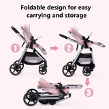 Luxury 2-in-1 Baby Stroller: Premium Comfort, Safe & Stylish