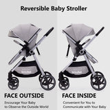 Luxury 2-in-1 Baby Stroller: Premium Comfort, Safe & Stylish