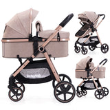 Luxury 2-in-1 Baby Stroller: Premium Comfort, Safe & Stylish