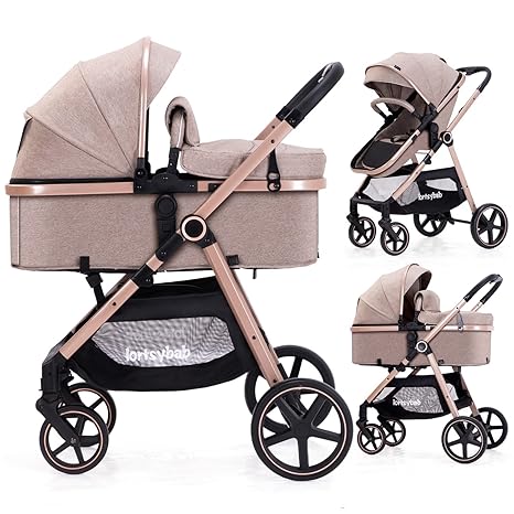 Luxury 2-in-1 Baby Stroller: Premium Comfort, Safe & Stylish