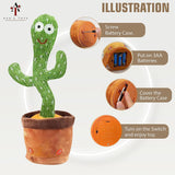 Ava's Toys Dancing Cactus Toy – Talking Cactus Toy for Boys and Girls – Singing Cactus Toy Repeat What You Say – Singing, Dancing, Voice Recording Plush Learning Toys