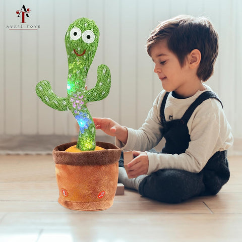 Ava's Toys Dancing Cactus Toy – Talking Cactus Toy for Boys and Girls – Singing Cactus Toy Repeat What You Say – Singing, Dancing, Voice Recording Plush Learning Toys