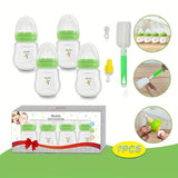 Stylish 7-Piece Bimirth Green Feeding Set – Wide-Mouth 180ml Bottles, Perfect Gift for Youngsters